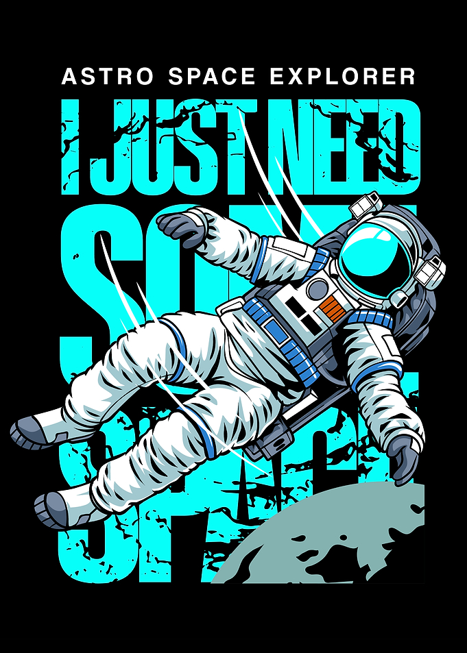 Astro Space Explorer Astronaut Graphic