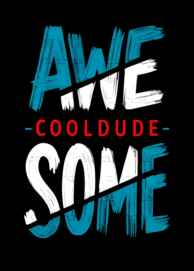 Awesome Cooldude Typography Graphic