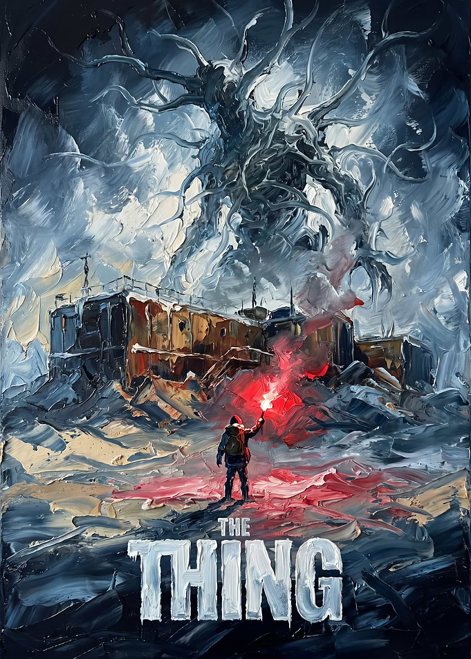 The Thing Movie Poster Oil Painting
