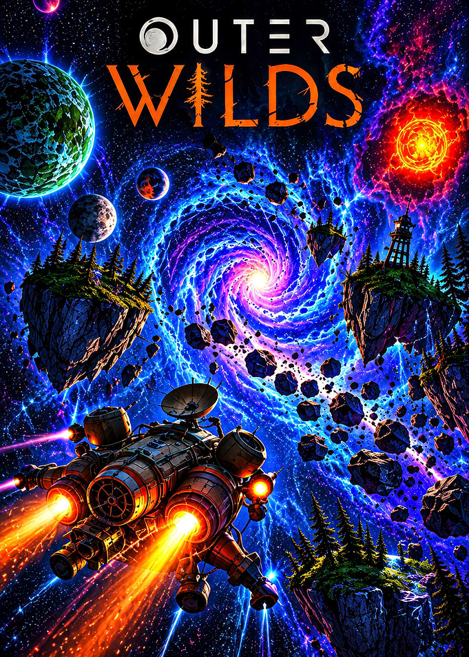 Outer Wilds Space Exploration Poster