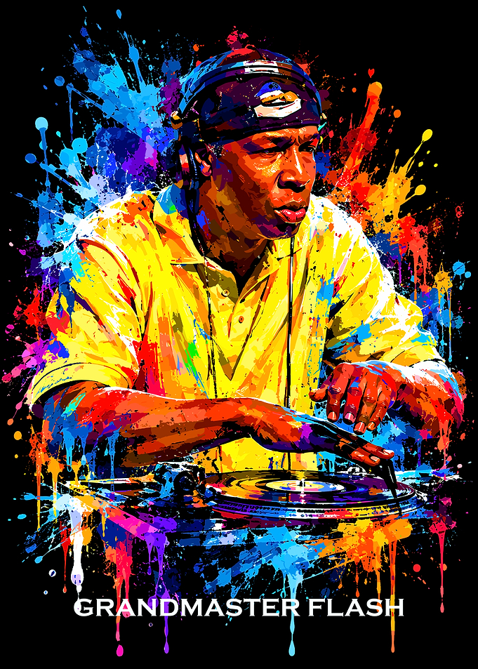 Grandmaster Flash DJ Splash Art