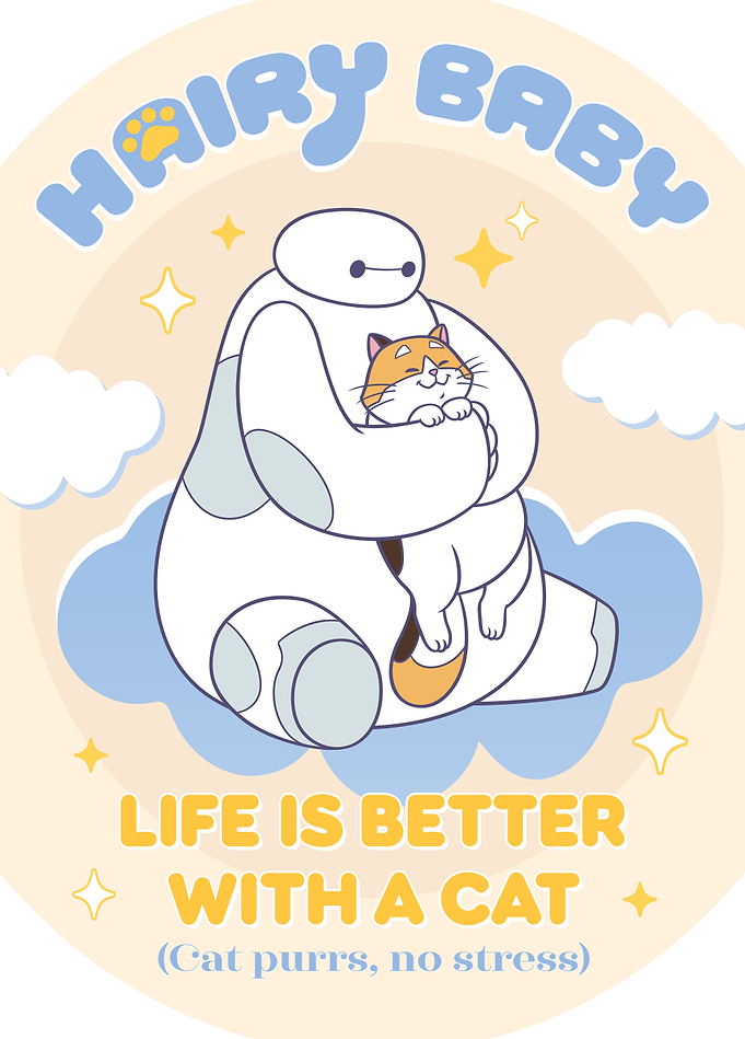Baymax & Cat - Hairy Baby