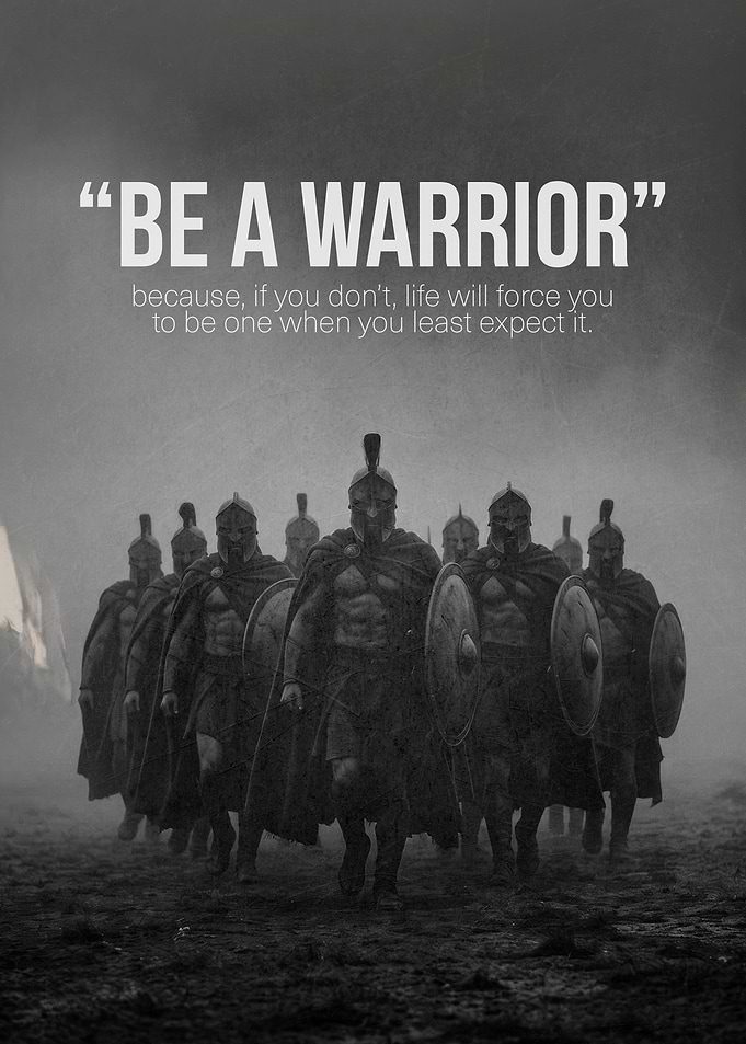Be A Warrior Spartan Poster