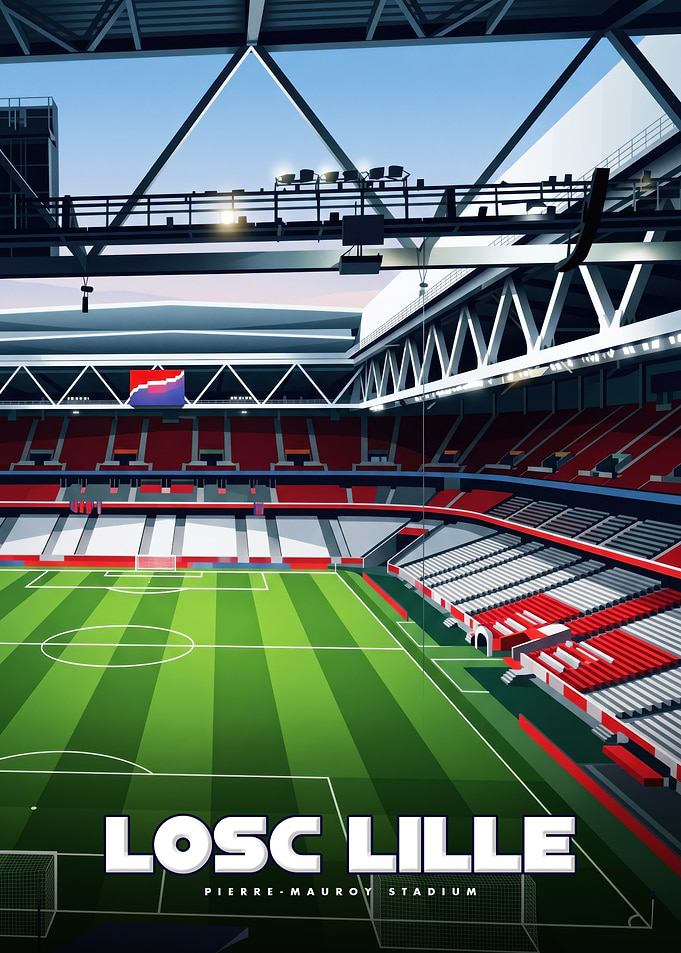 LOSC Lille Pierre-Mauroy Stadium Poster