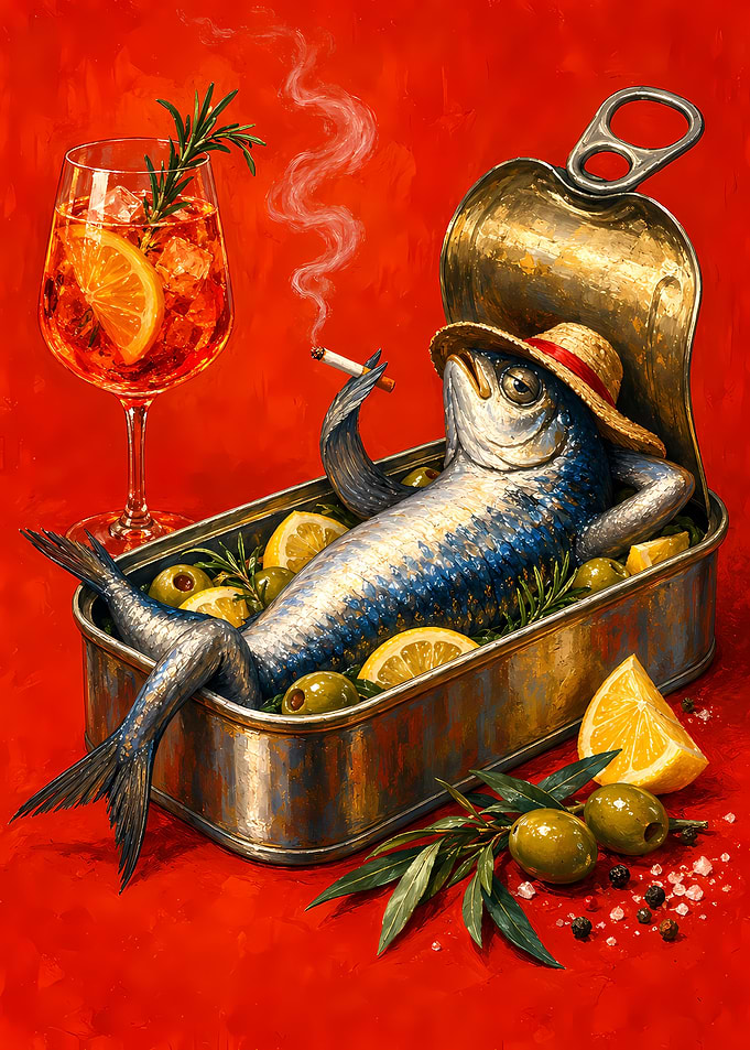 Relaxed Sardine in a Tin