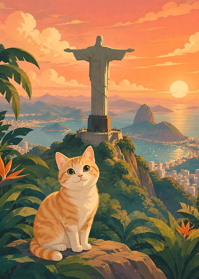 Orange Tabby Cat in Rio de Janeiro