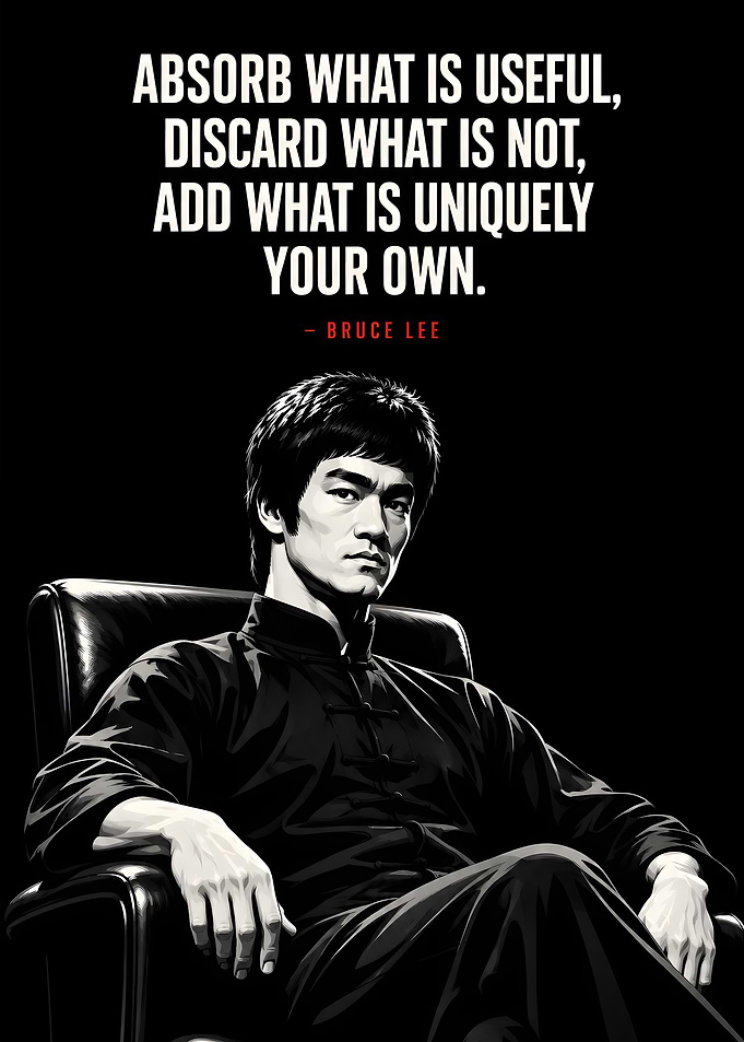 Bruce Lee Inspirational Quote Poster