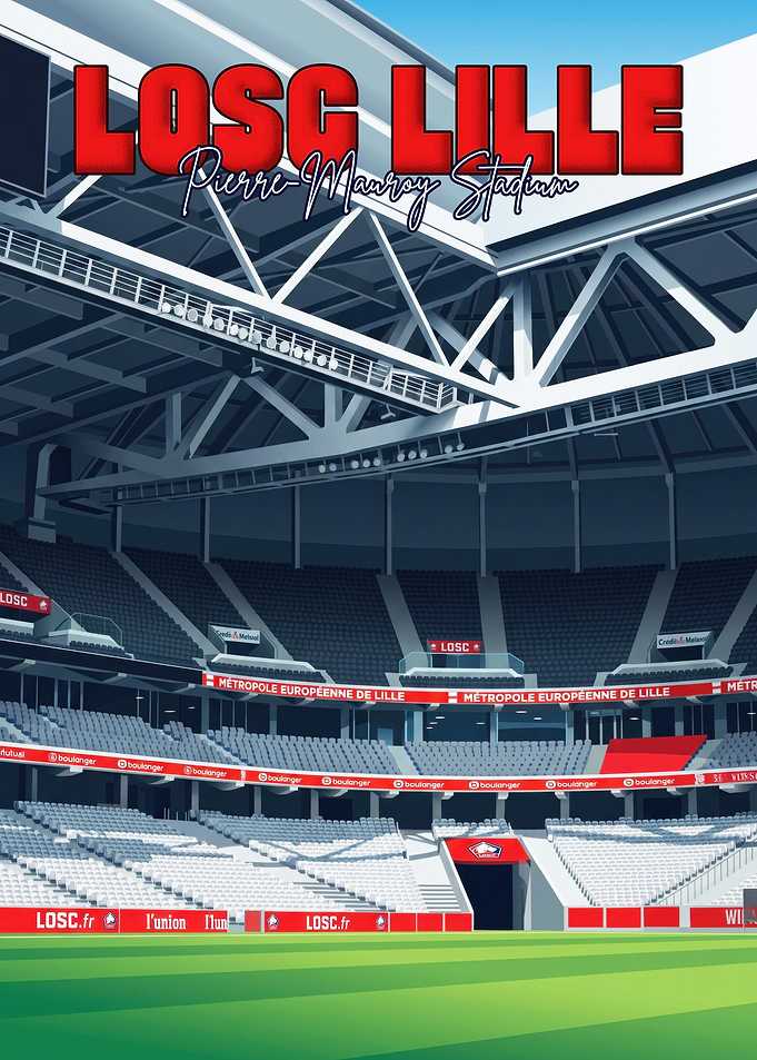 LOSC Lille Pierre-Mauroy Stadium Poster