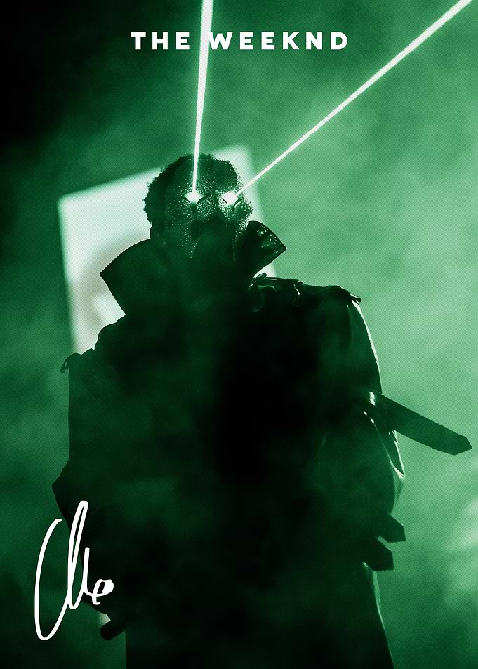 The Weeknd Laser Eyes Poster
