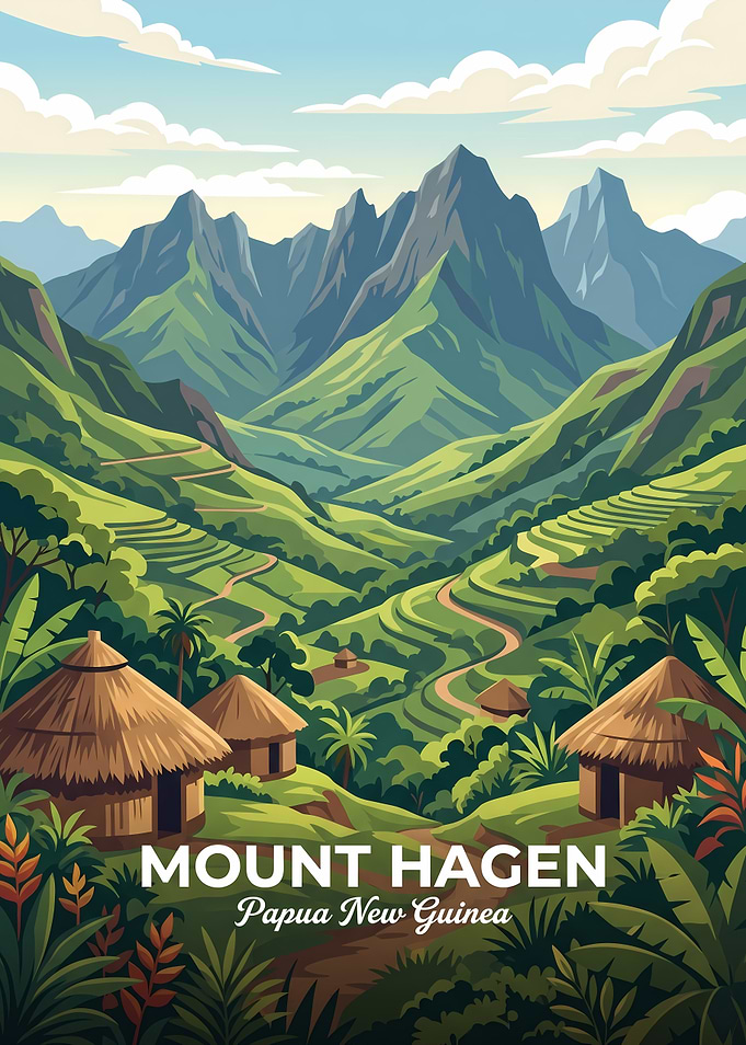 Mount Hagen Papua New Guinea Poster