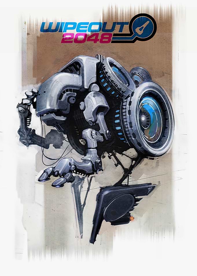Wipeout 2048 Futuristic Robot Concept Poster