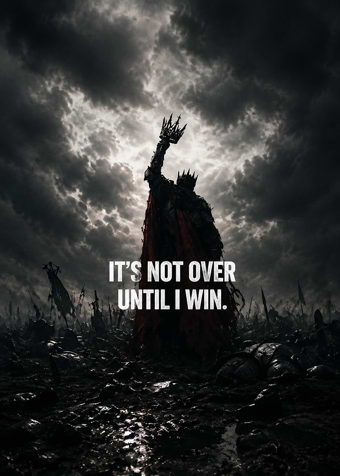 King on Battlefield Inspirational Poster