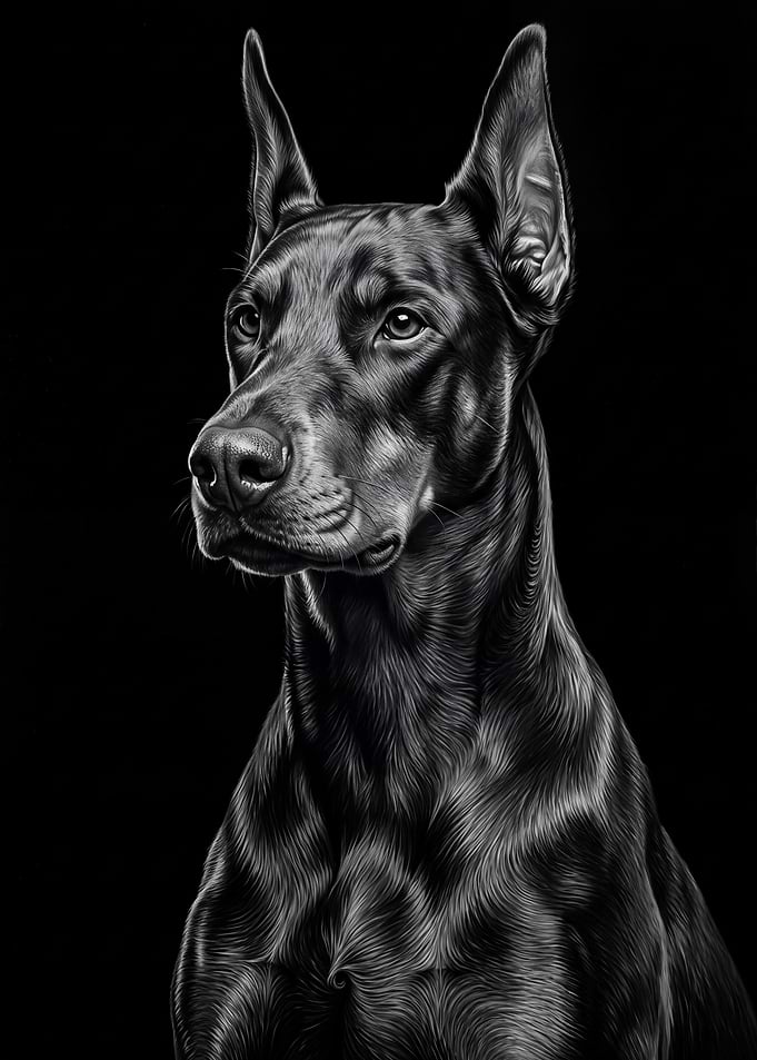 Elegant Doberman Pinscher Portrait