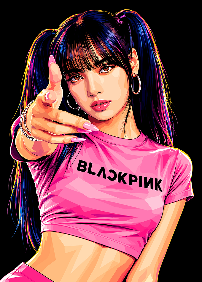 Lisa Blackpink Pop Art Portrait