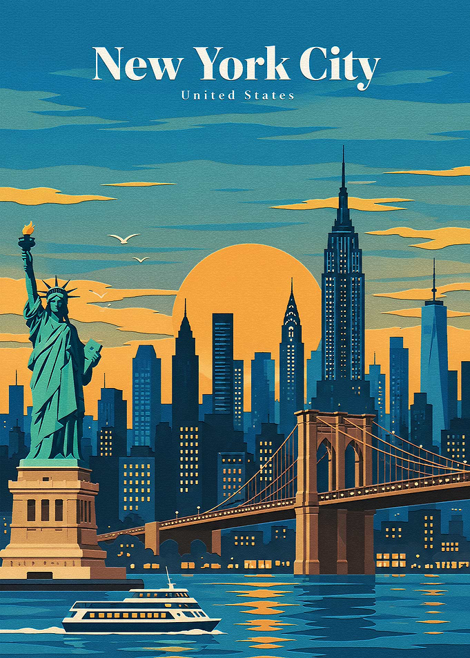 New York City Travel Poster