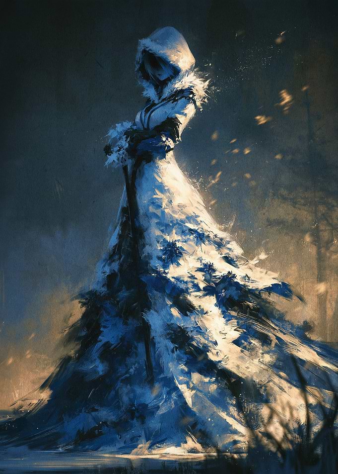 Winter Queen Hooded Dark Fantasy Ar