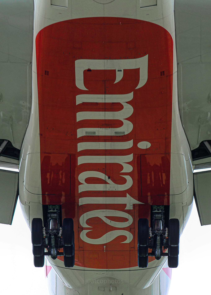 Emirates A380 Undercarriage View
