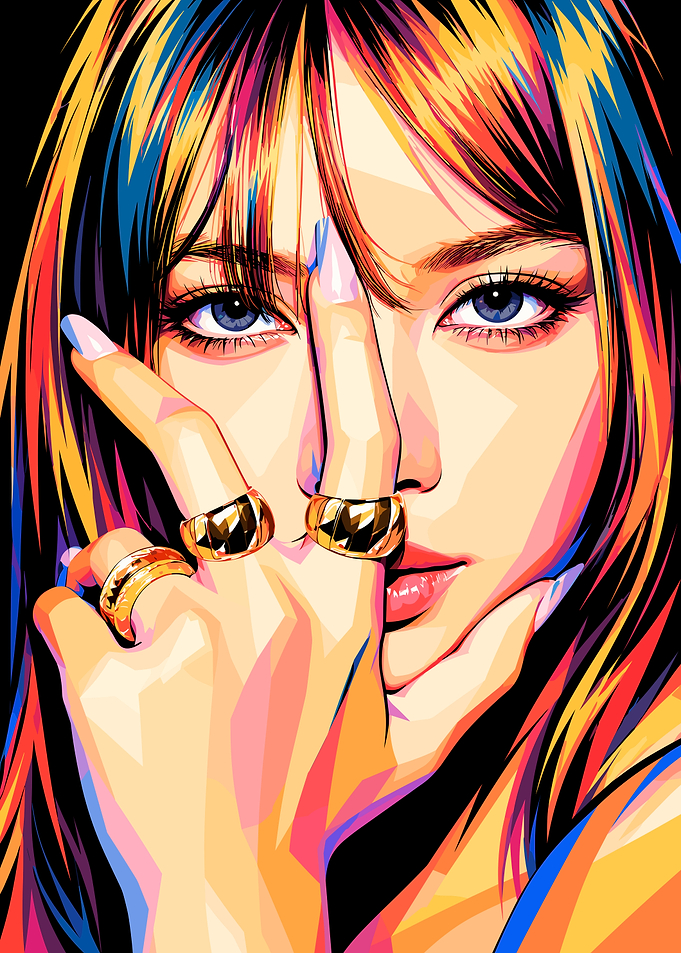 Lisa Blackpink Pop Art Portrait