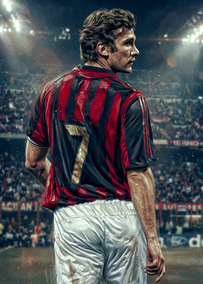 Andriy Shevchenko AC Milan Football Portrait