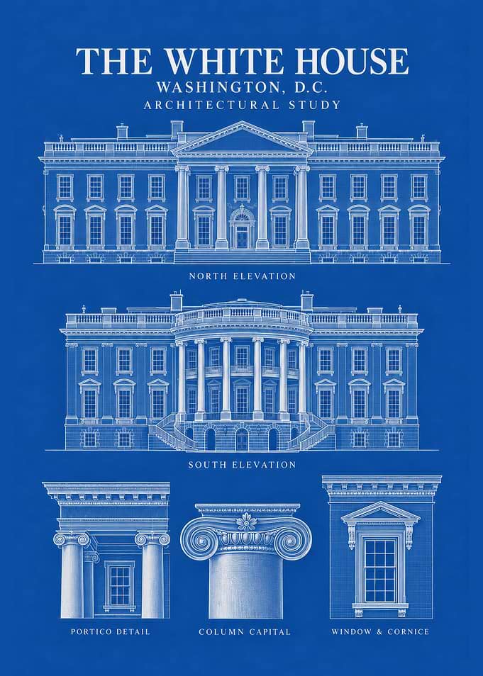 The White House Architectural Blueprint