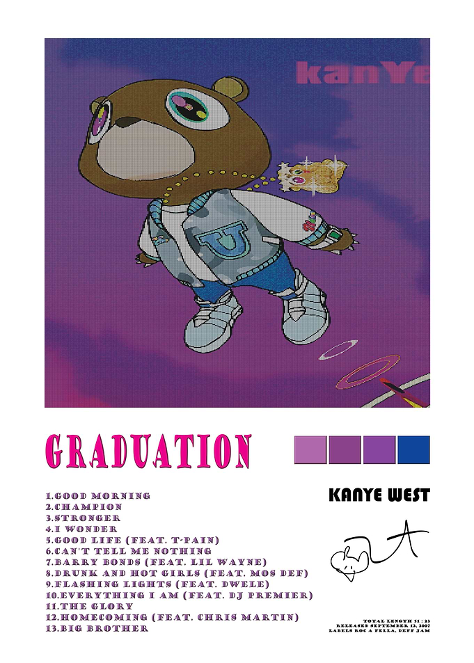Kanye West Graduation Album Poster