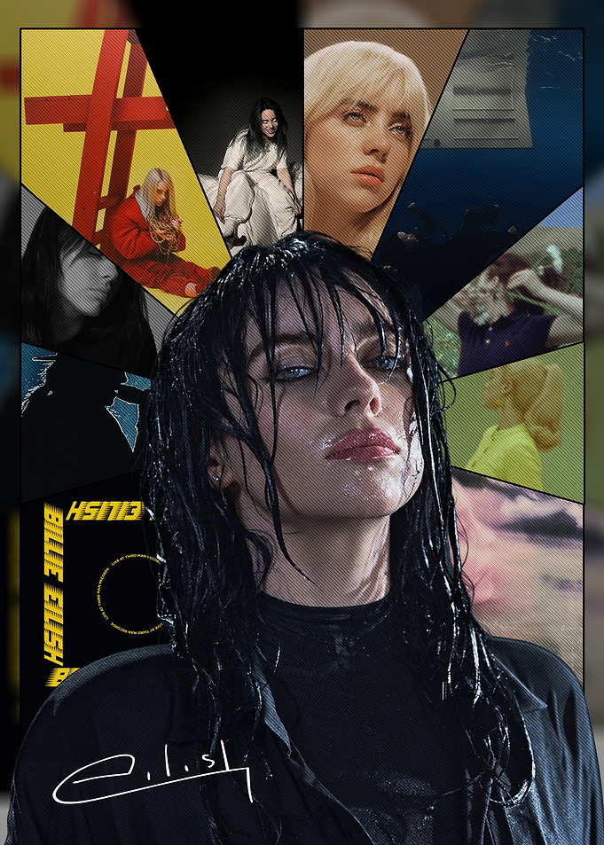 Billie Eilish Collage Poster