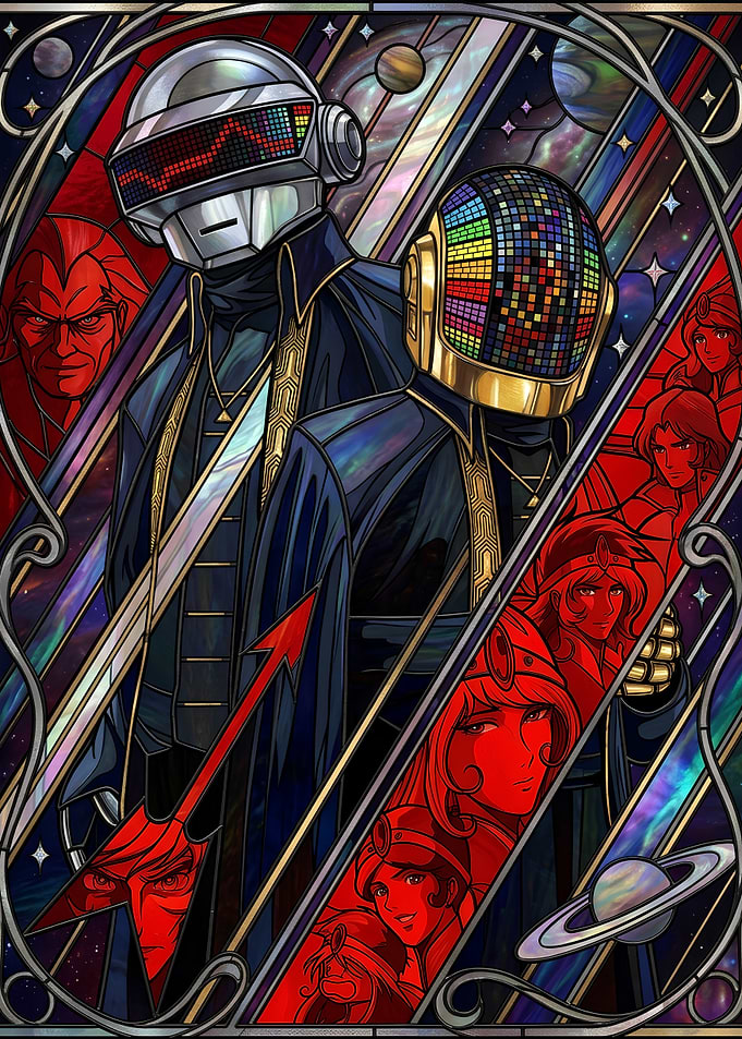 Daft Punk Interstella 5555 Stained Glass