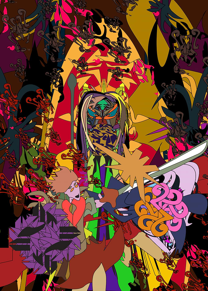 'Sacred Hearts' Anime Warrior Illustration