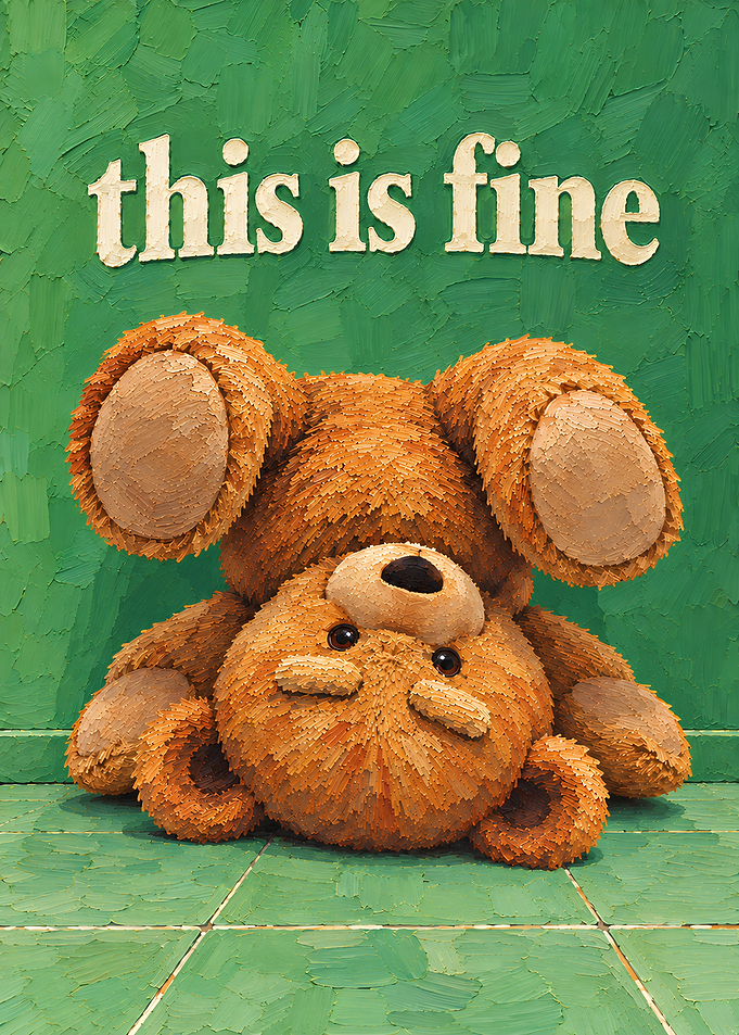 This is Fine Teddy Bear Painting