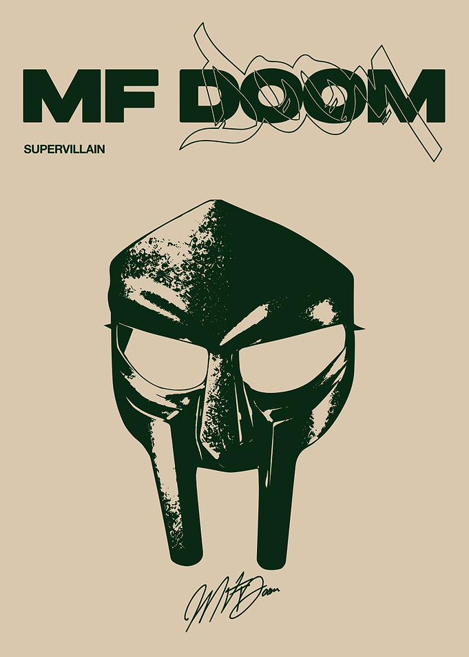 MF DOOM Supervillain Minimalist Poster