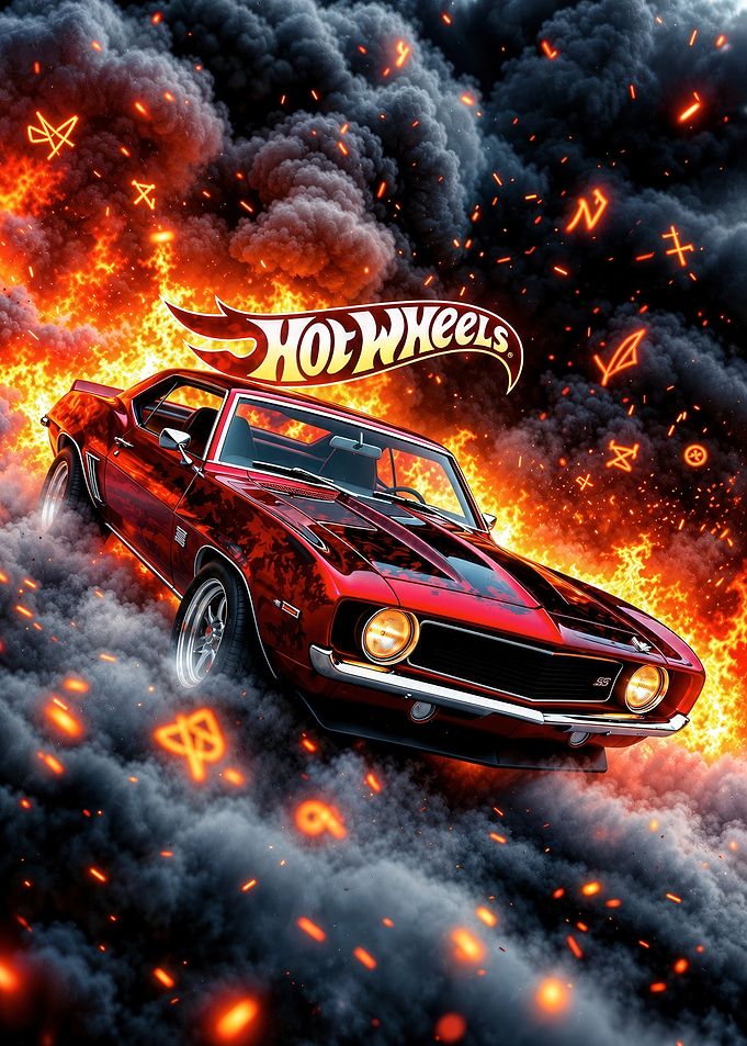 Hot Wheels Red Muscle Car Inferno