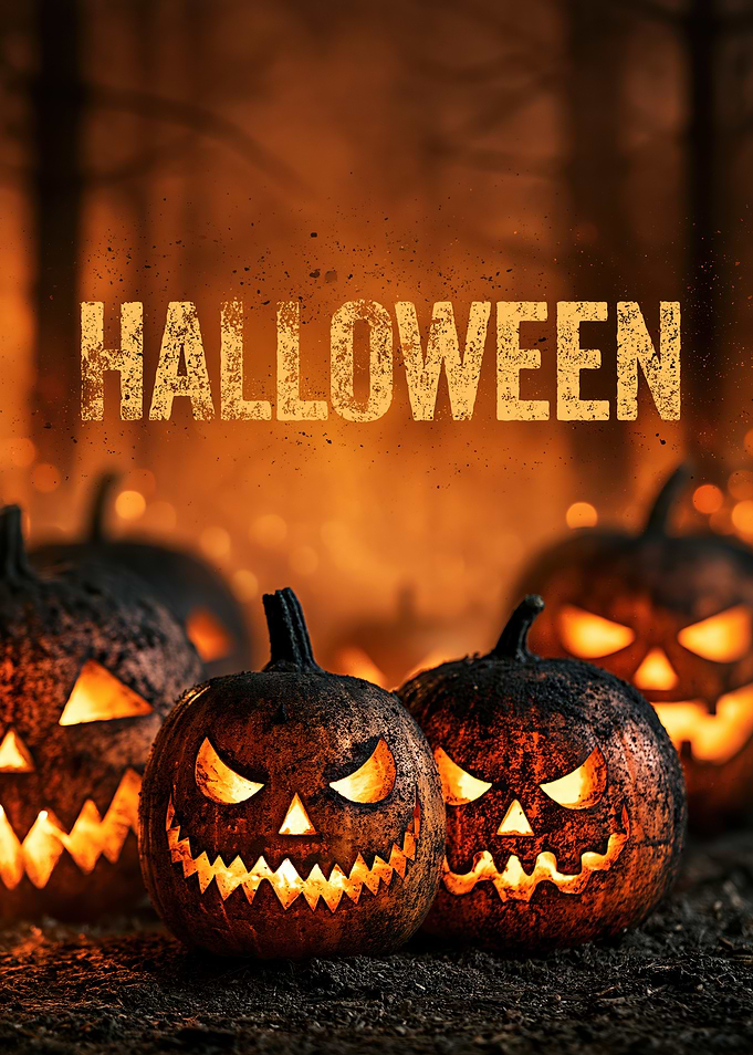Spooky Halloween Jack-o'-lanterns