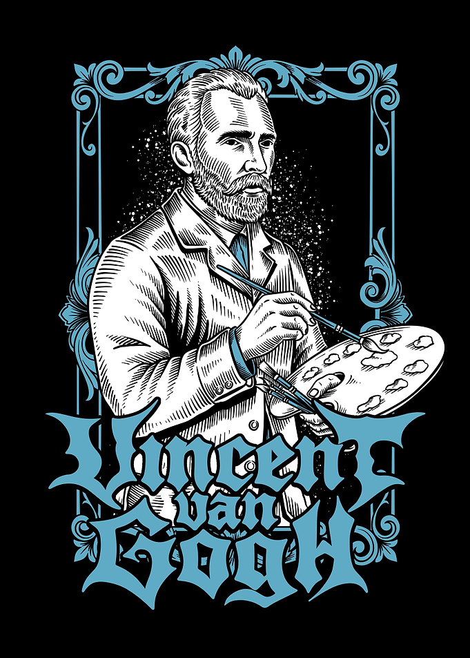 Vincent van Gogh Artistic Portrait Illustration