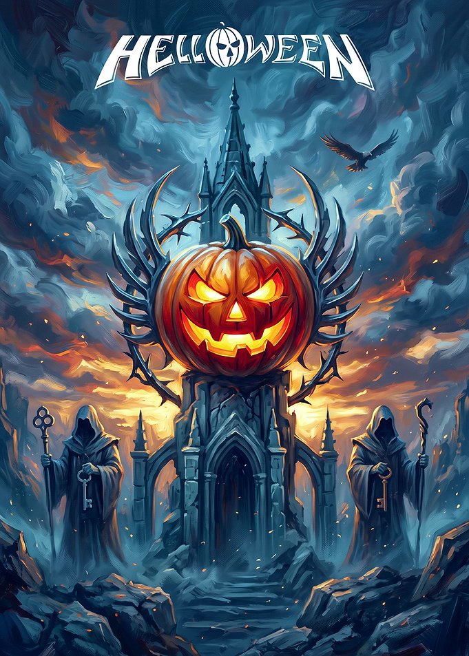 Helloween Band Pumpkin Gothic Artwork