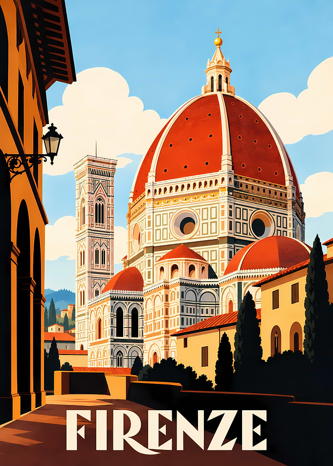 Vintage Travel Poster of Florence