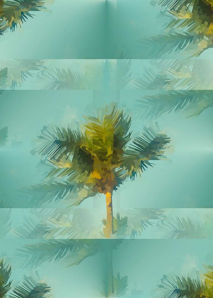 Abstract Palm Tree Digital Art