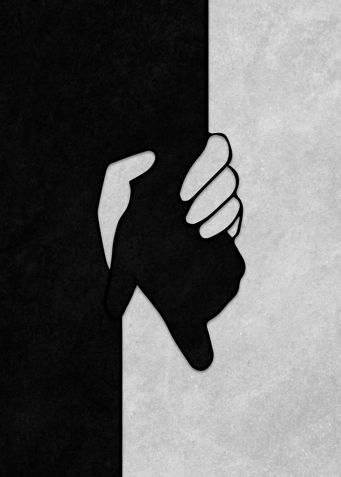 Black and White Handshake