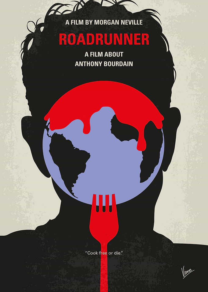Roadrunner Anthony Bourdain Minimalist Poster