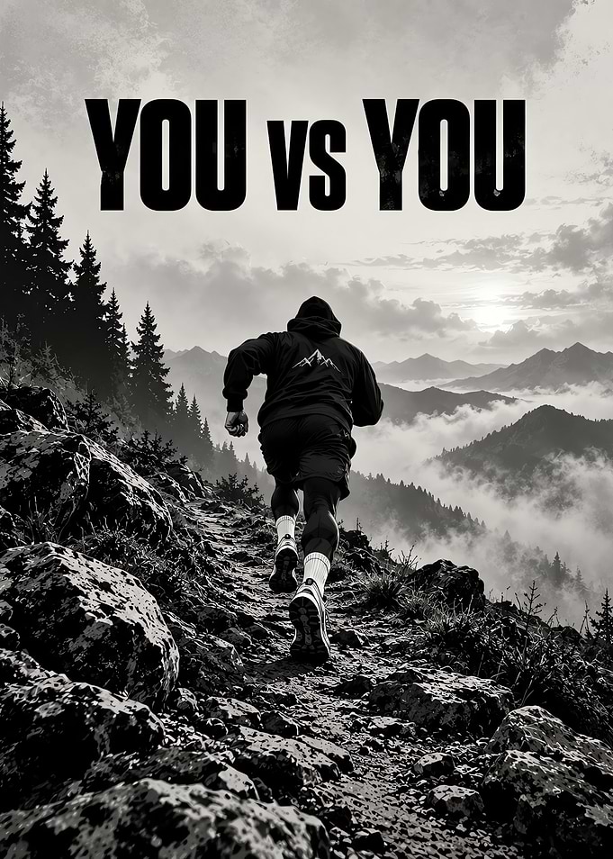 You vs You Motivational Running Poster