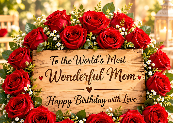 Birthday Greeting for Wonderful Mom