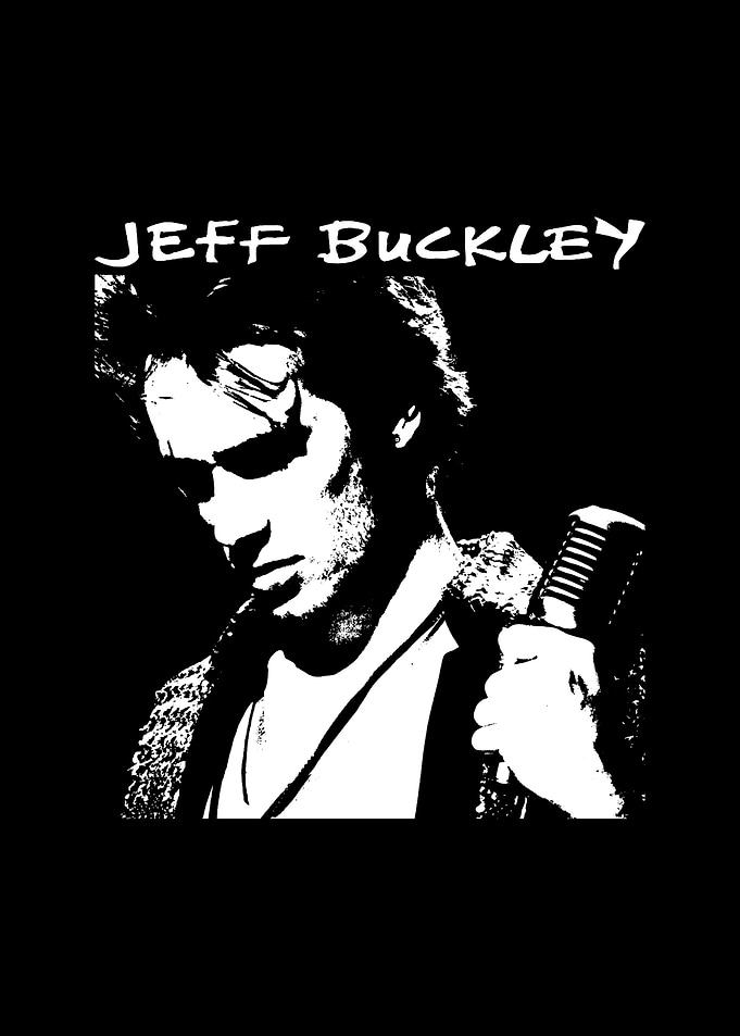 Jeff Buckley Stencil Art Portrait