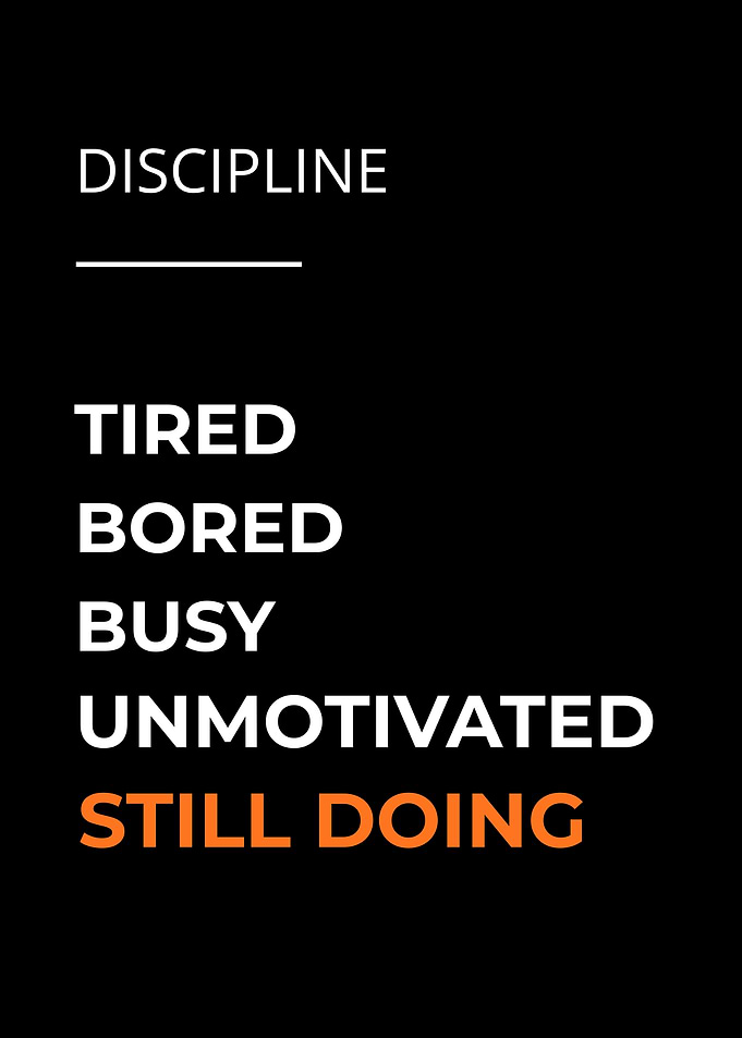 Discipline Motivational Text Poster