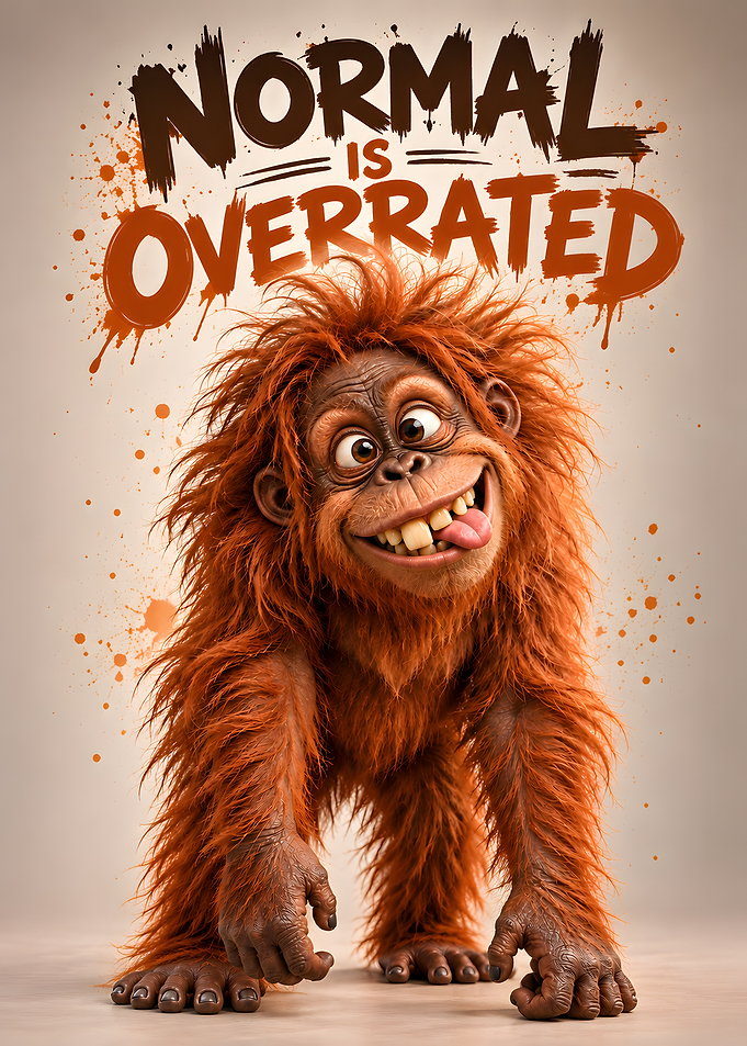 Normal Is Overrated | Orang Utan | Funny Quote