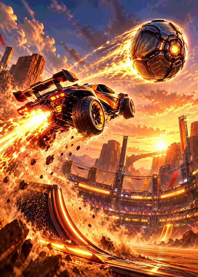 Rocket League Car Aerial Goal