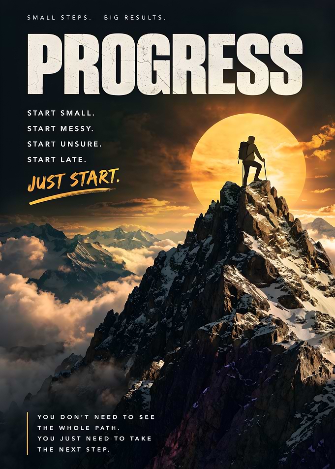 Progress - Small Steps, Big Results - Motivational