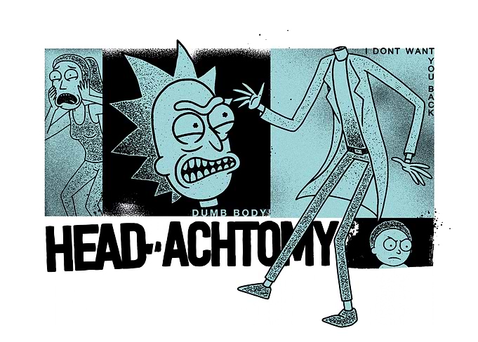 Rick's Head-Achtomy: Surreal Dissection