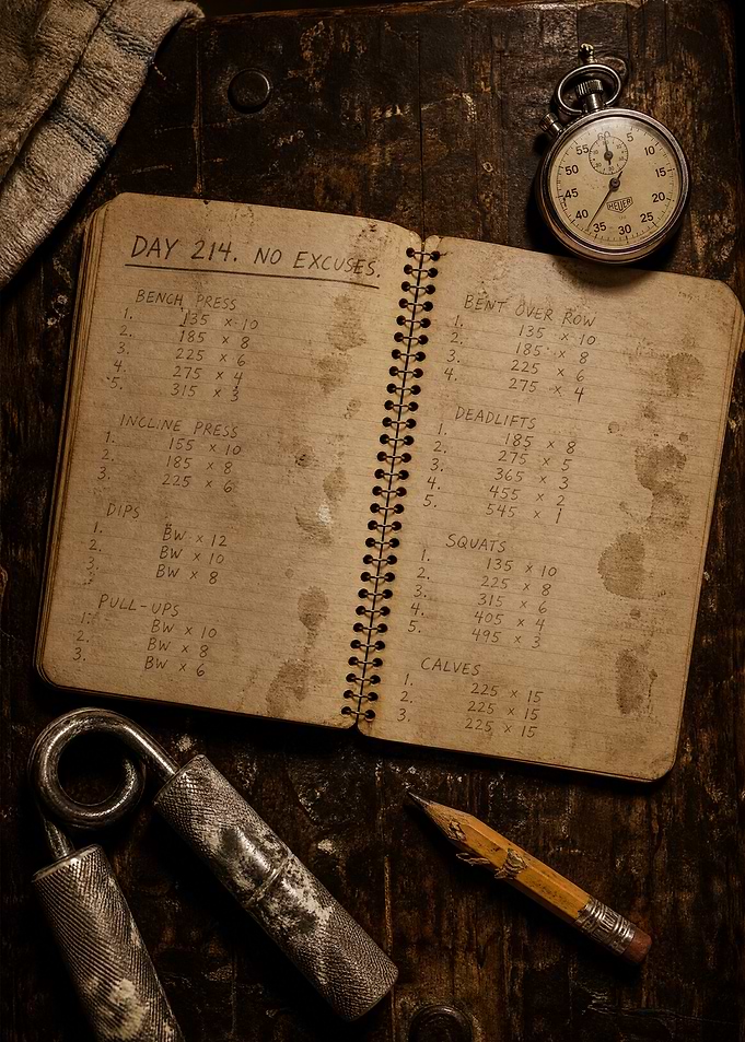 Vintage Gym Workout Logbook