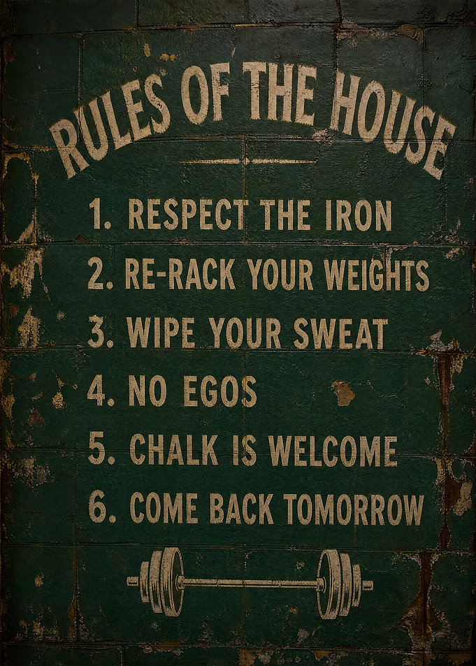 Rules of the House Gym Sign