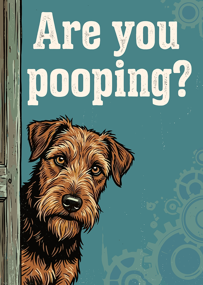 Funny Dog Bathroom Wall Art