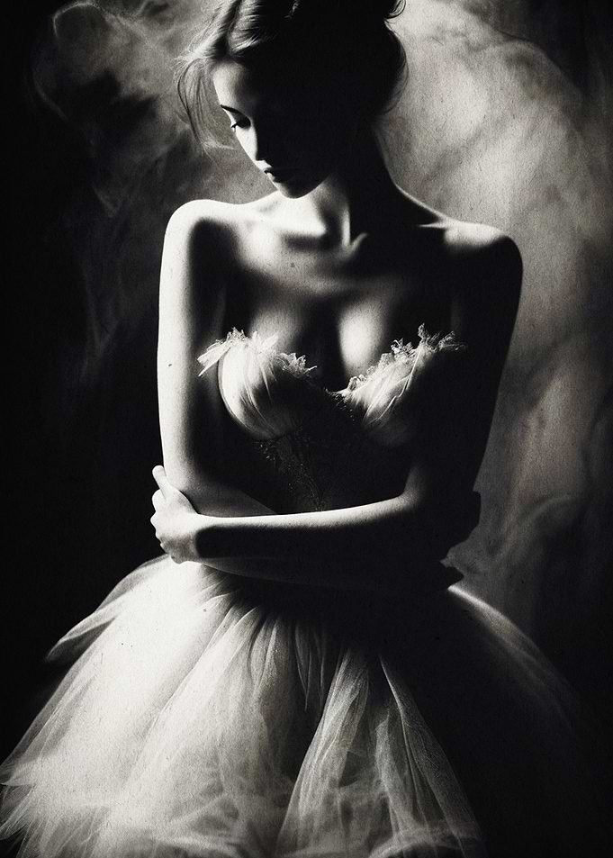Ballerina Dancer Noir Dark Art